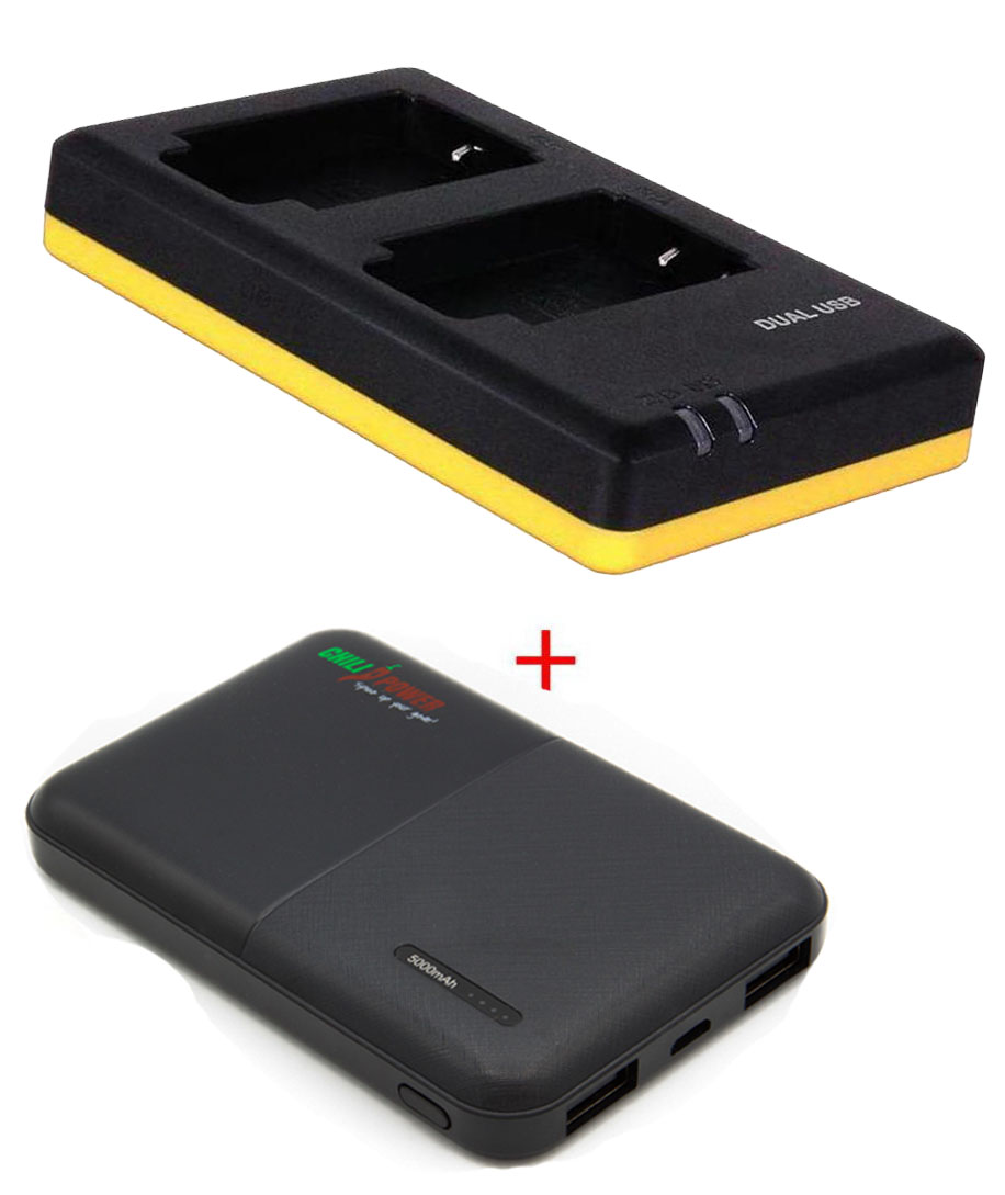 Sony Powerpakket Deluxe: NP-BX1 duo oplader + 5000mAh Powerbank voor 2  accu's NP-BX1