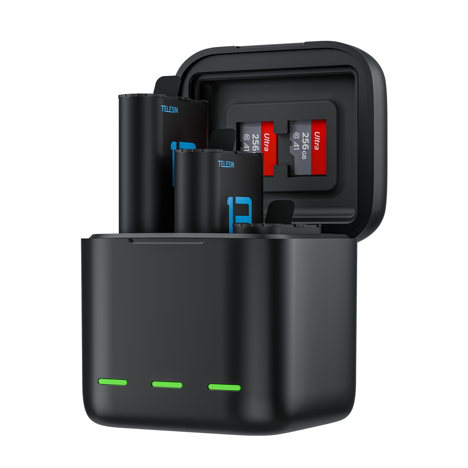 Telesin Battery Charger Box + 2x accu voor GoPro Hero 13