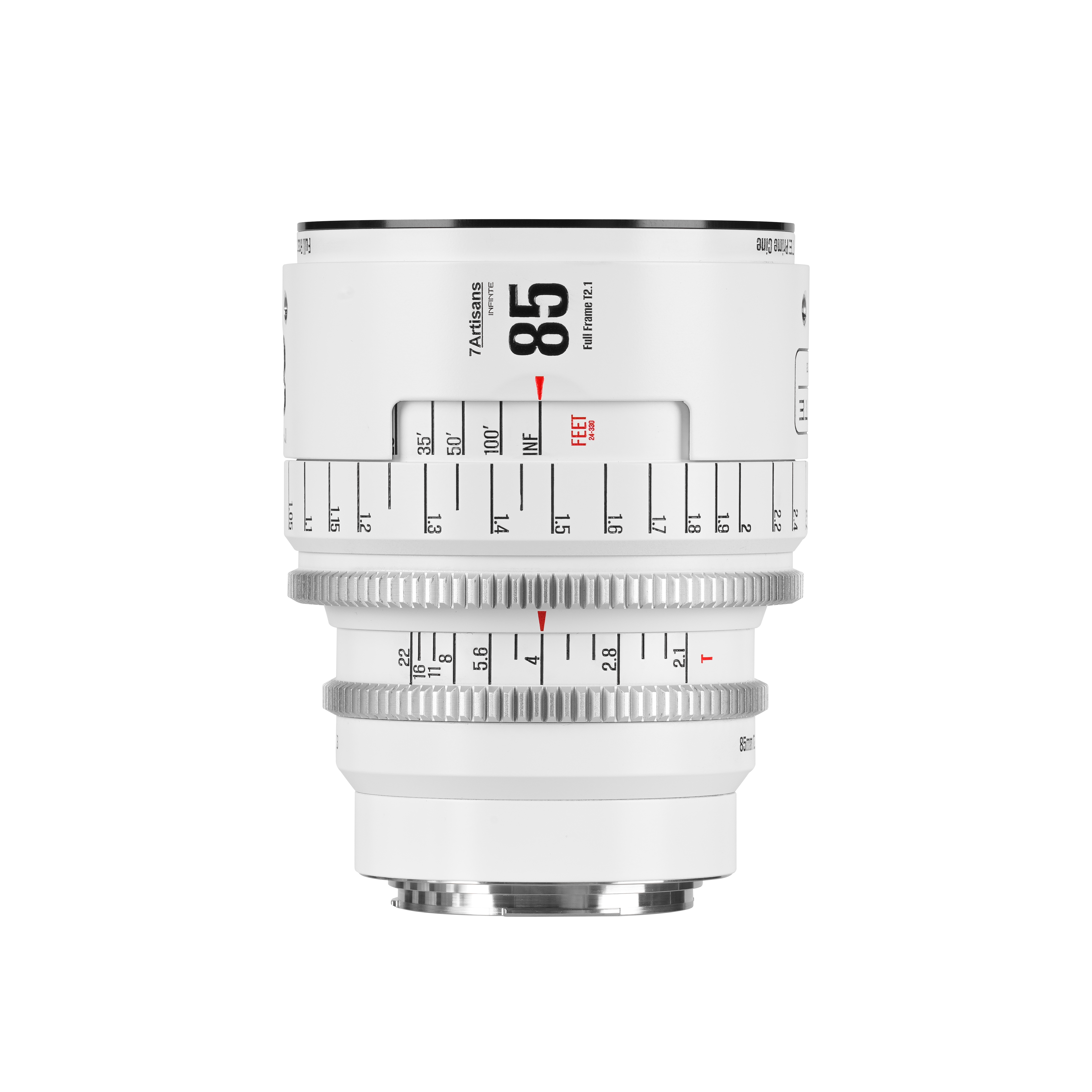 7Artisans INFINTE 85mm T2.1 Full-Frame Wit - EF-mount