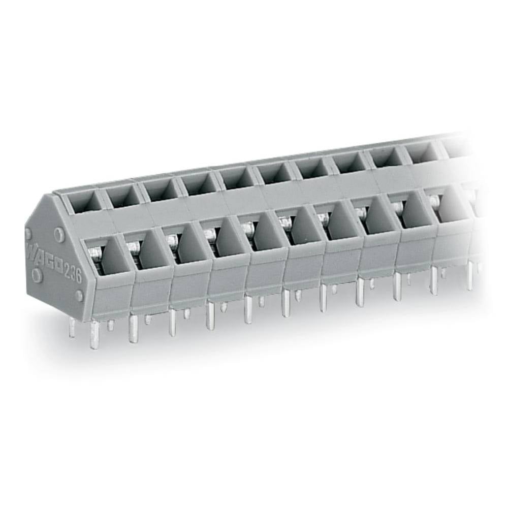 WAGO 236-109 Veerkrachtklemblok 2.50 mm² Aantal polen 9 Grijs 100 stuk(s)
