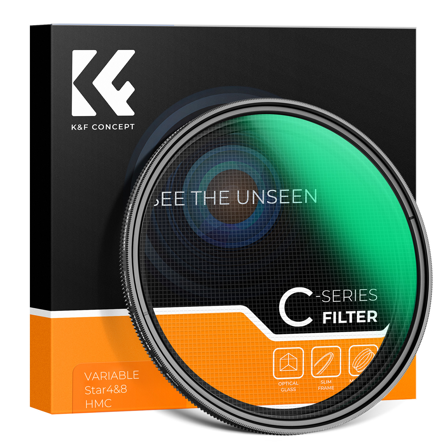 K&F Concept Variabel Star Filter - 4-8 ster-punten - 49mm