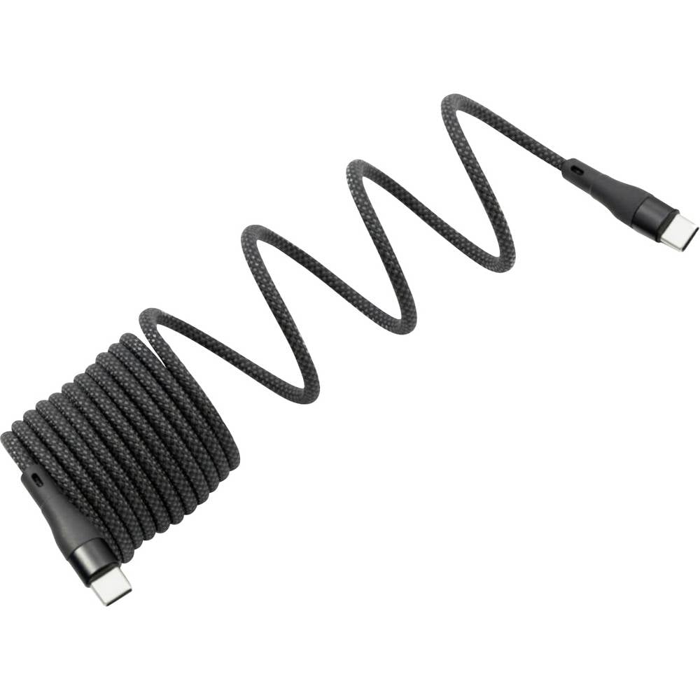BKL Electronic USB-C-kabel USB 2.0 USB-C stekker 1 m Zwart Afscherming gevlochten 10080171
