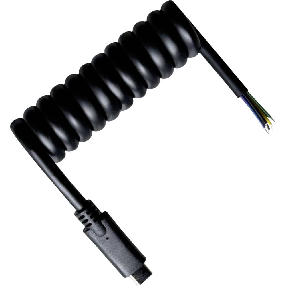 BKL Electronic USB-C-kabel USB-C, Open kabeleinde 1 m Zwart 10080175