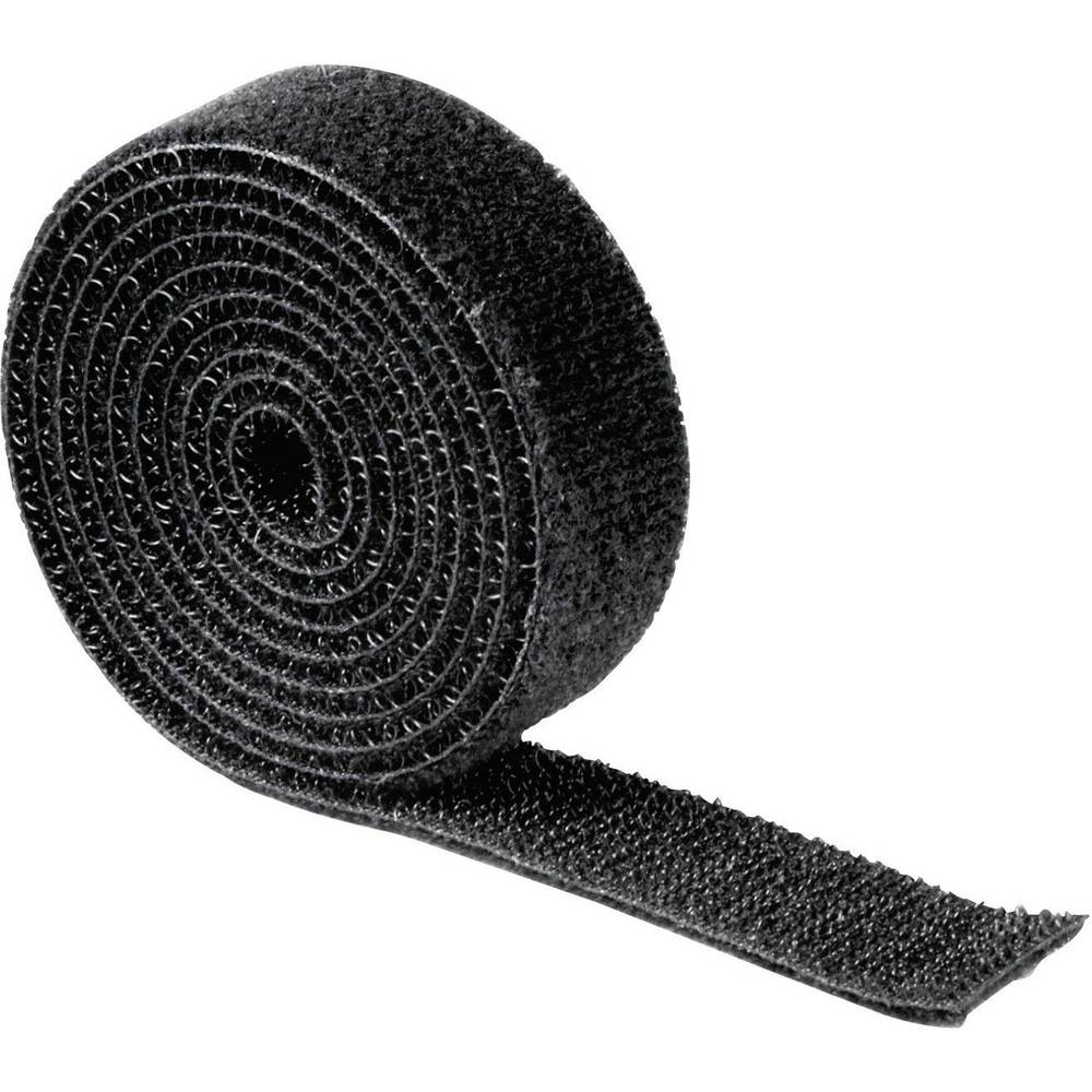 Hama Klettband beidseitig, universell, 1,9 x 100 cm, Schwarz Klittenband kabelbinder Zwart 1 stuk(s)