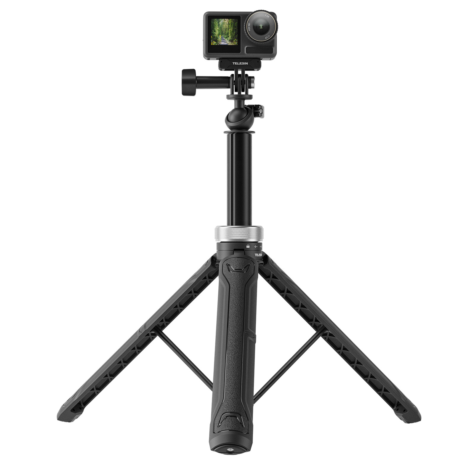 Telesin 360Â° ball-head statief/selfie-stick (30-150 cm.)