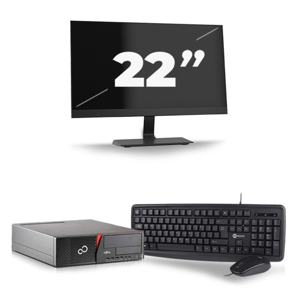 Fujitsu Esprimo E920 SFF - Intel Core i5-4e Generatie - 8GB RAM - 256GB SSD - Windows 10 + 1x 22 inch Monitor