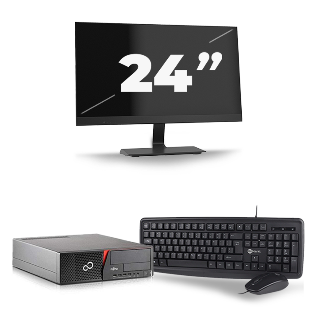Fujitsu Esprimo E920 SFF - Intel Core i5-4e Generatie - 8GB RAM - 256GB SSD - Windows 10 + 1x 24 inch Monitor