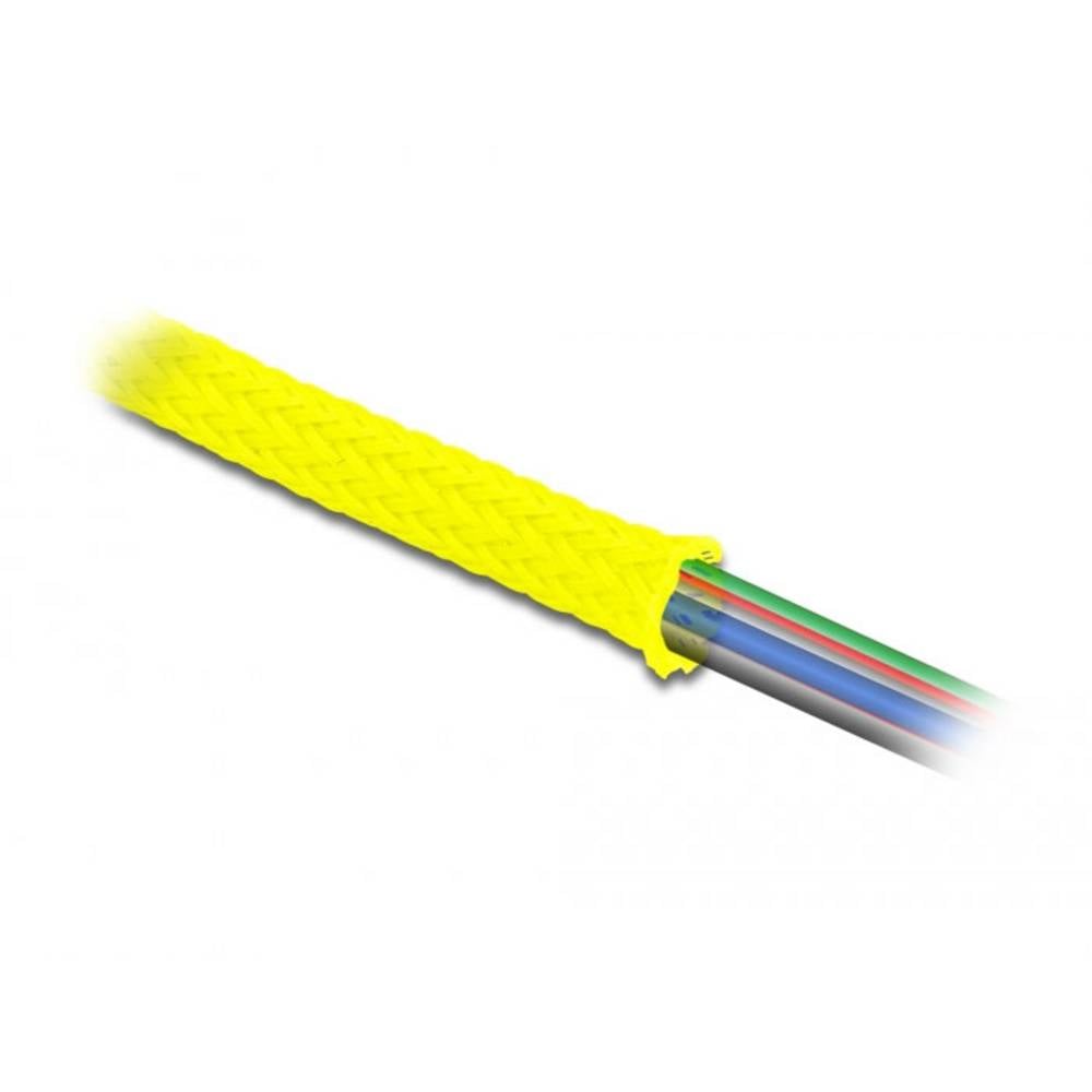 Delock 20755 20755 Gevlochten slang Geel Polyester 1 stuk(s)