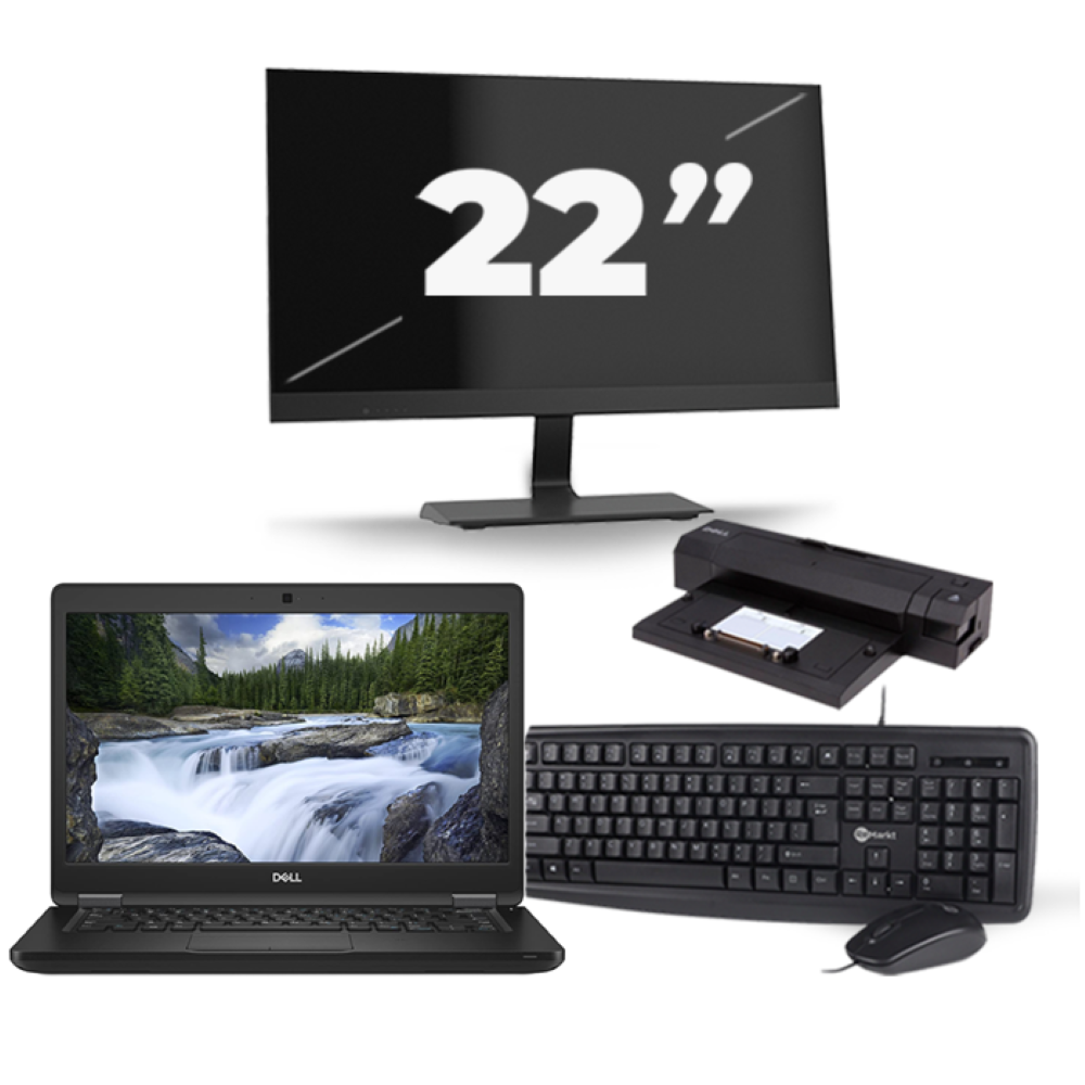 Dell Latitude 5490 - Intel Core i5-8e Generatie - 14 inch - Touch - 16GB RAM - 256GB SSD - Windows 11 + 1x 22 inch Monitor