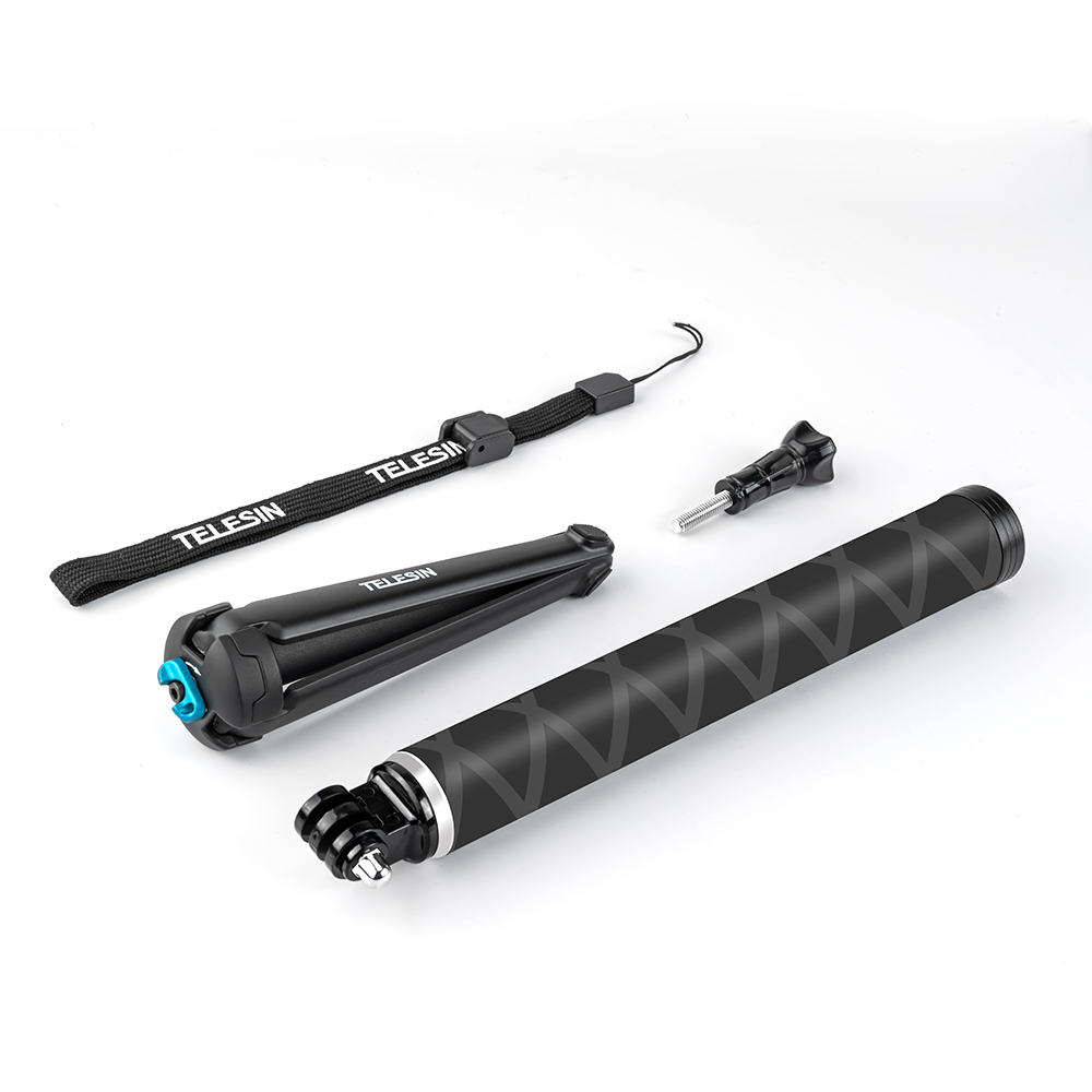 Telesin selfiestick carbon 90cm met statiefje