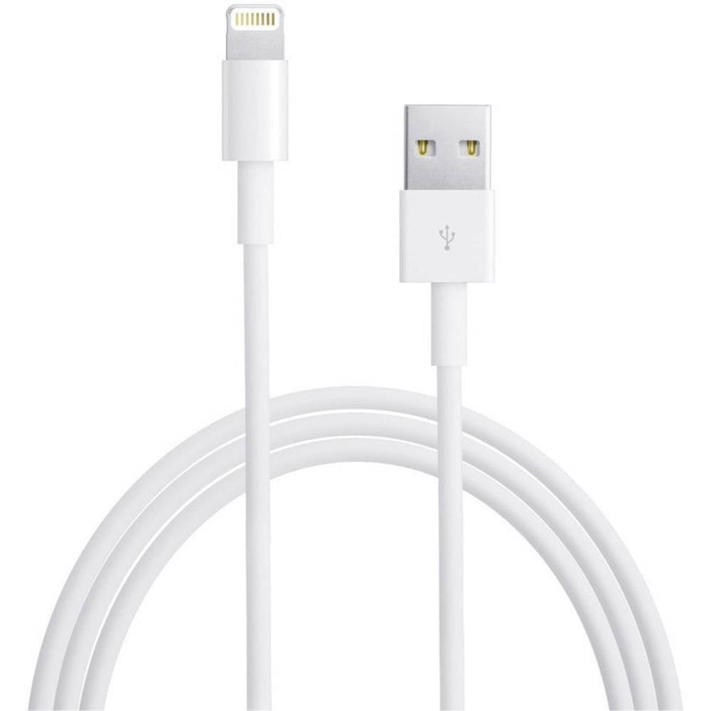 Apple USB-kabel USB 2.0 USB-A stekker,  Lightning stekker 1.00 m Wit MD818ZM/A-B