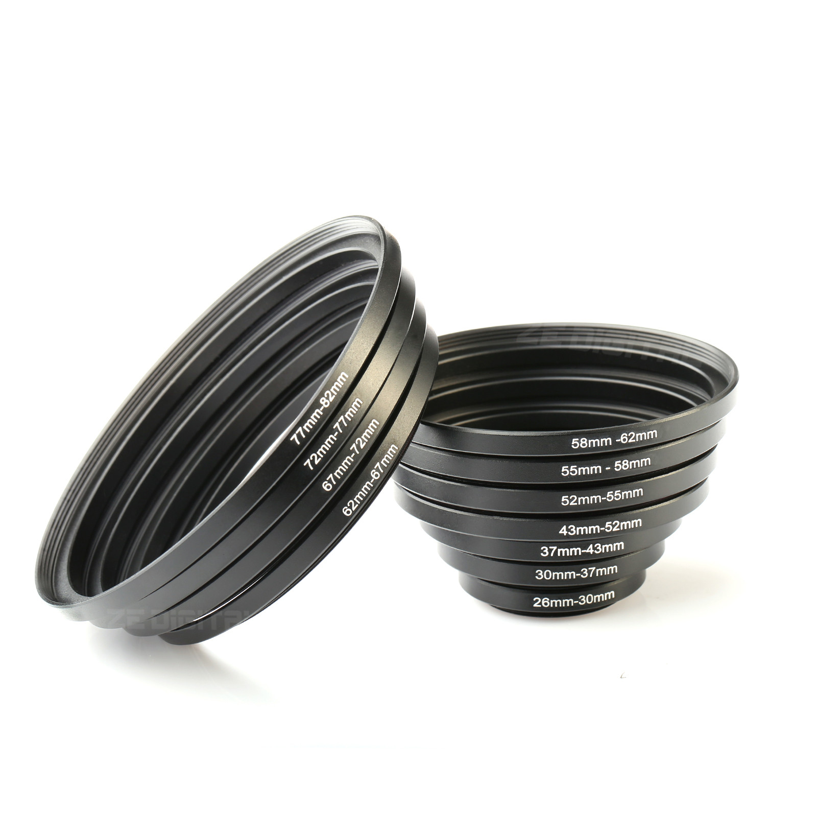 K&F Concept Step Up Ring set 11-delig (26-82mm)