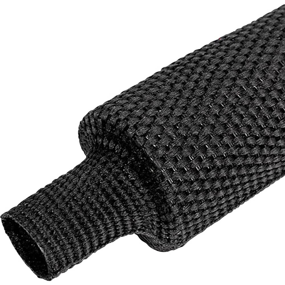 Quadrios 25CA536 Krimpkous van textiel Zwart 16 mm 8 mm Krimpverhouding:2:1 per meter