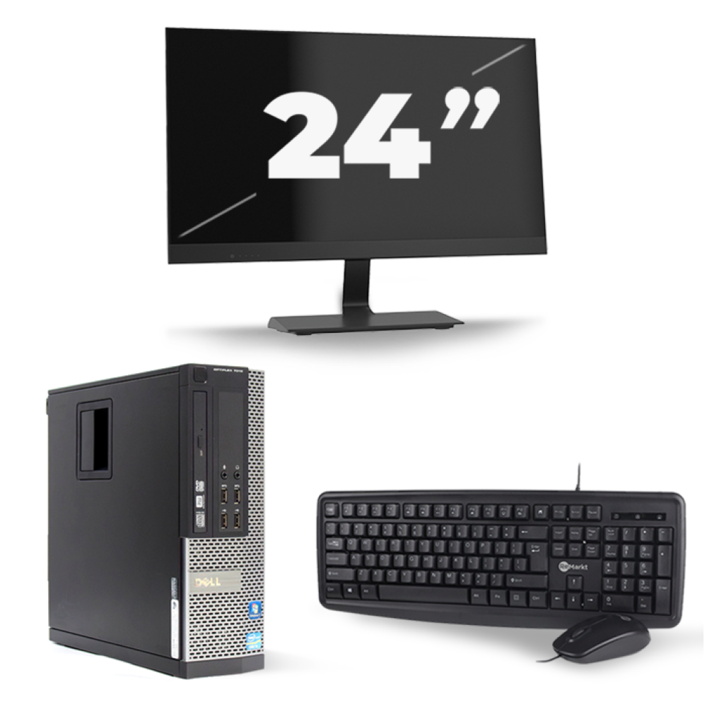 Dell Optiplex 7010 SFF - Intel Core i3-3e Generatie - 8GB RAM - 256GB SSD - Windows 10 + 1x 24 inch Monitor