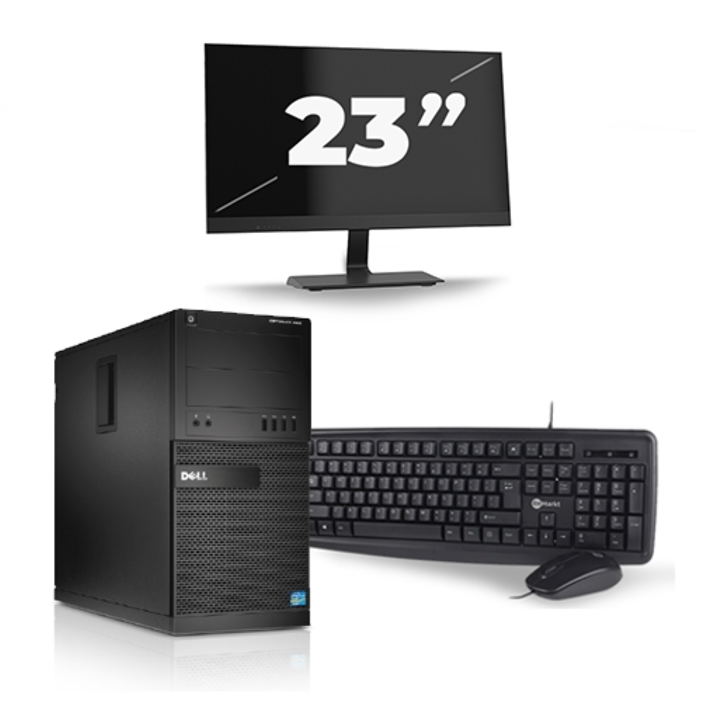 Dell Optiplex XE2 Micro Tower - Intel Core i5-4e Generatie - 8GB RAM - 256GB SSD - Windows 10 + 1x 23 inch Monitor