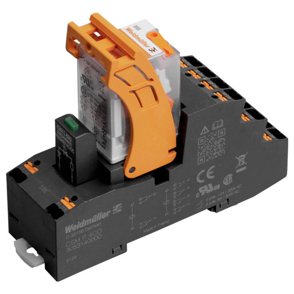 Weidmüller CRMKIT P 230VAC 2CO L/PB Koppelrelais 230 V/AC 12 A 2x wisselcontact 5 stuk(s)