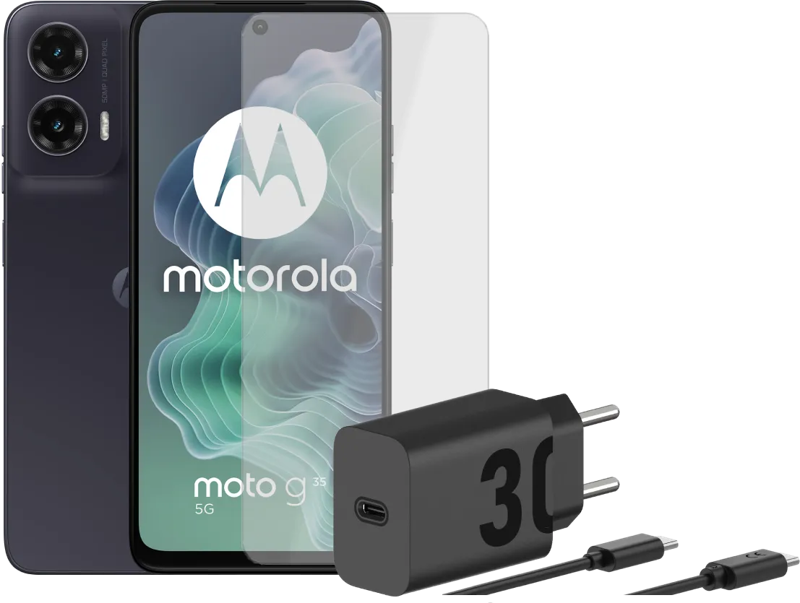Motorola Moto G35 128GB Zwart 5G + Accessoirepakket