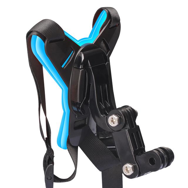 Kaiser Mall Motorhelm Chin Mount voor GoPro Hero 11 10 9 8 7 6 Actie Sport Camera Houder Motorcycle Stander GOPRO Accessoire With interface blauw