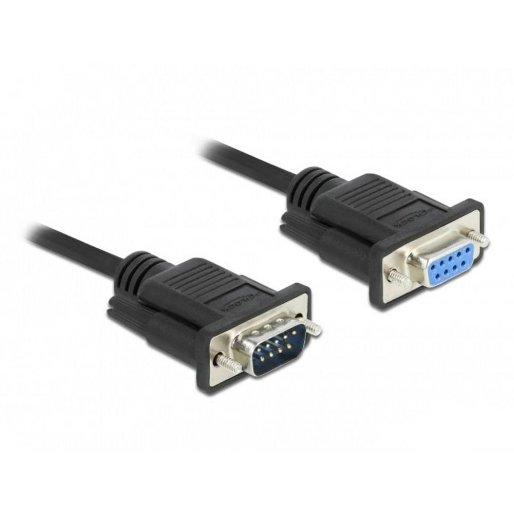 Delock HDD Aansluitkabel [1x D-sub stekker 9-polig - 1x D-sub bus 9-polig] 3 m Zwart