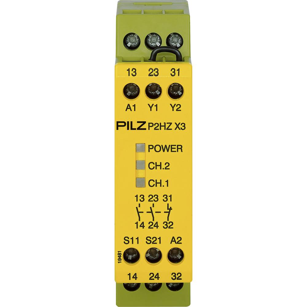 PILZ P2HZ X3 24VDC 2n/o 1n/c Veiligheidsschakelapparaat Voedingsspanning (num): 24 V/DC 2x NO, 1x NC (b x h x d) 22.5 x 87 x 121 mm 1 stuk(s)