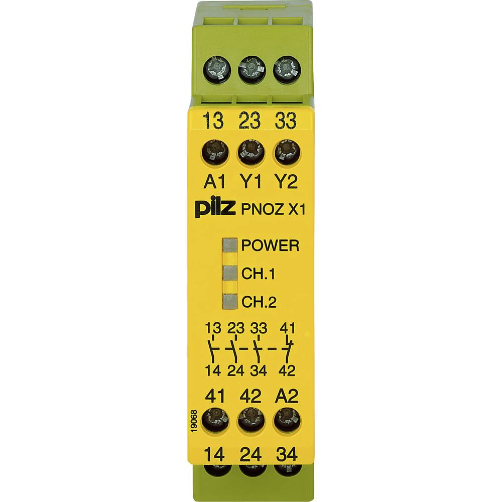PILZ PNOZ X1 24VAC/DC 3n/o 1n/c Veiligheidsschakelapparaat 3x NO, 1x NC (b x h x d) 22.5 x 87 x 121 mm 1 stuk(s)