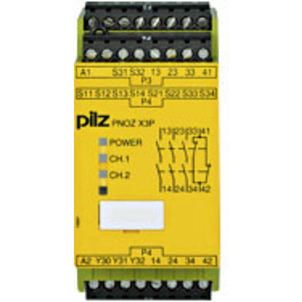 PILZ PNOZ X3P 24VDC 24VAC 3n/o 1n/c 1so Veiligheidsschakelapparaat 3x NO, 1x NC (b x h x d) 45 x 94 x 121 mm 1 stuk(s)