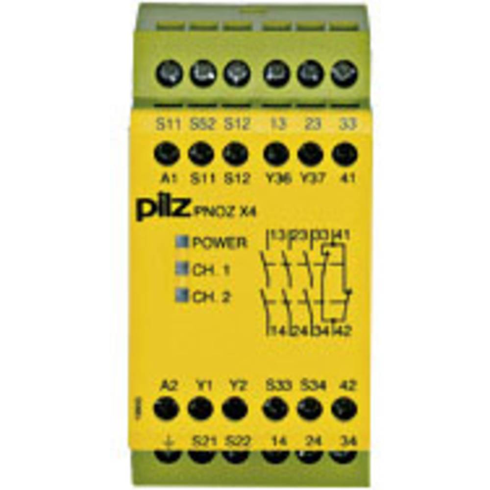 PILZ PNOZ X4 230VAC 3n/o 1n/c Veiligheidsschakelapparaat Voedingsspanning (num): 230 V/AC 3x NO, 1x NC (b x h x d) 45 x 87 x 121 mm 1 stuk(s)