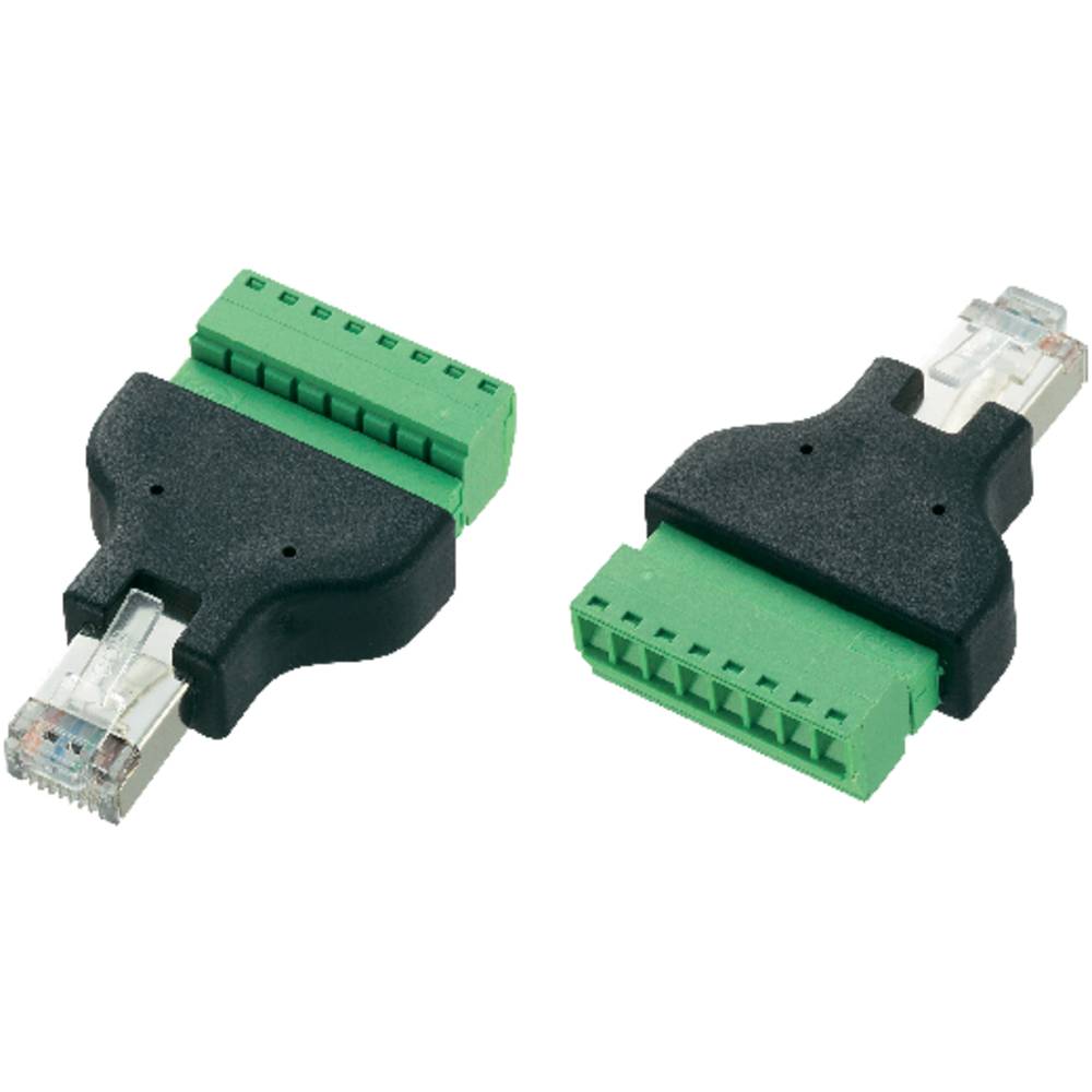 Conrad Components LT-RJ45 RJ45-stekker met schroefaansluiting 569296 Stekker, recht 1 stuk(s)