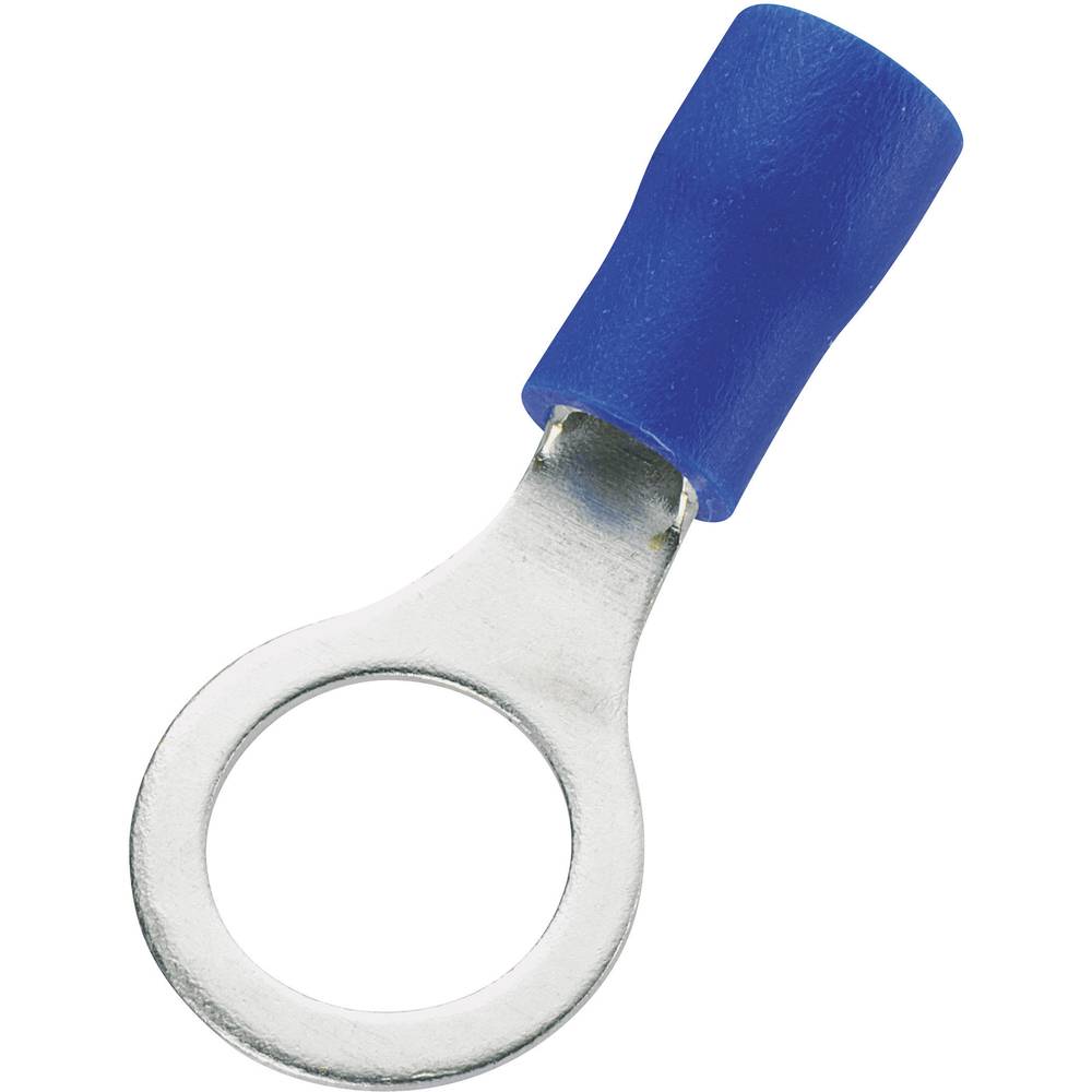 Conrad Components 746581 Ringkabelschoen Dwarsdoorsnede (max.): 2.50 mm² Schachtdiameter: 8.4 mm Deels geïsoleerd Blauw 100 stuk(s)