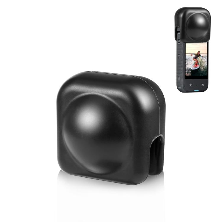 SUNSKY Voor Insta360 X3 PULUZ siliconen beschermende lenskap zwart