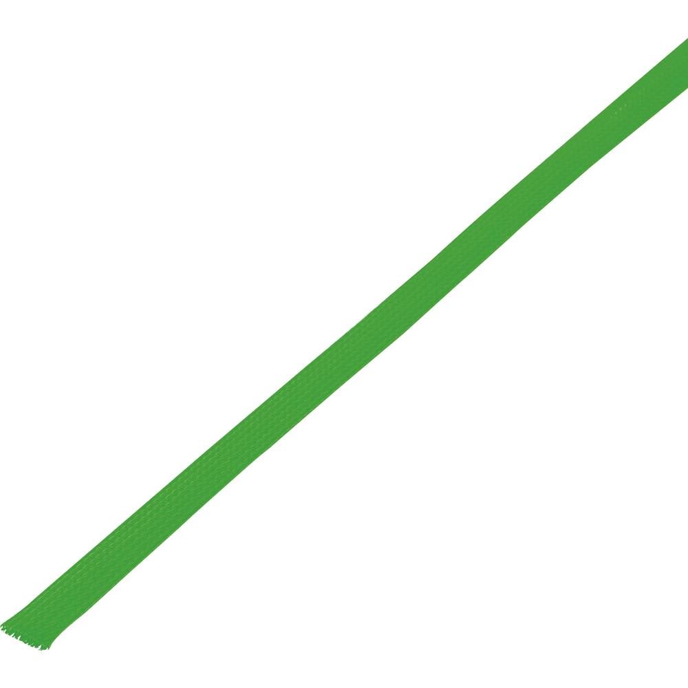 Conrad Components 1243839 CBBOX0612-GN Gevlochten slang Groen PET 6 tot 12 mm 10 m