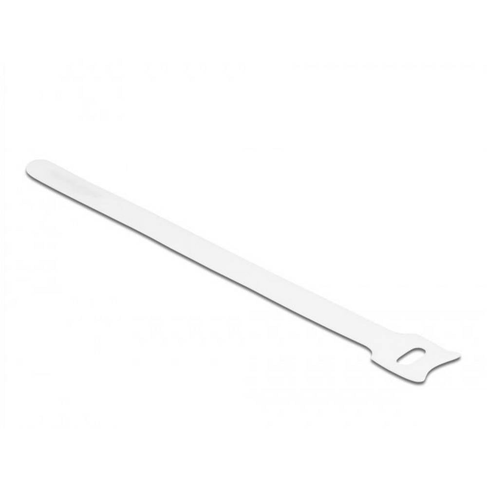Delock Klittenband kabelbinder (l x b) 200 mm x 12 mm Wit 10 stuk(s)