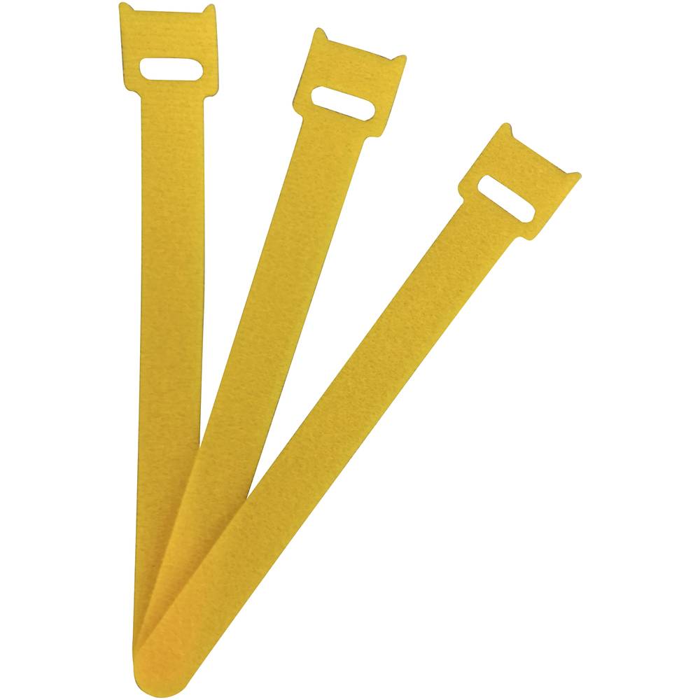 FASTECH Klittenband kabelbinder Om te bundelen Haak- en lusdeel (l x b) 150 mm x 13 mm Geel 100 stuk(s)