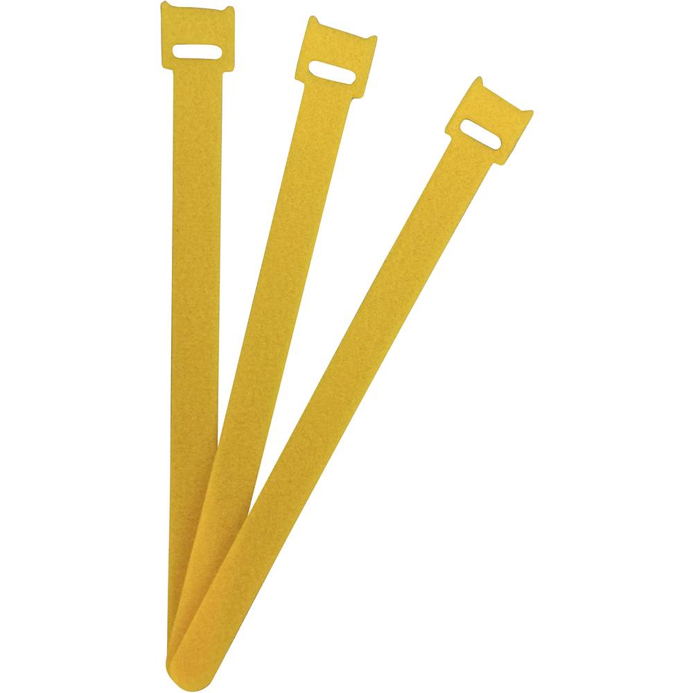 FASTECH Klittenband kabelbinder Om te bundelen Haak- en lusdeel (l x b) 200 mm x 13 mm Geel 100 stuk(s)