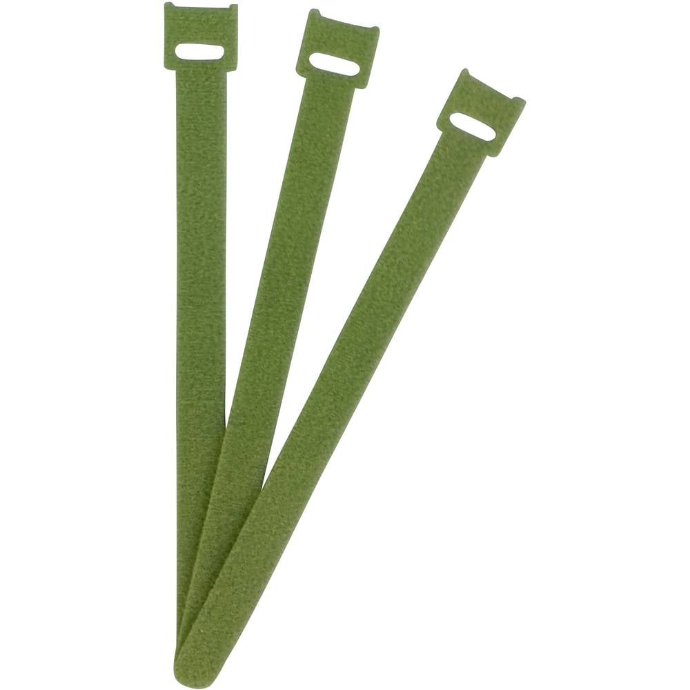FASTECH Klittenband kabelbinder Om te bundelen Haak- en lusdeel (l x b) 200 mm x 13 mm Groen 100 stuk(s)