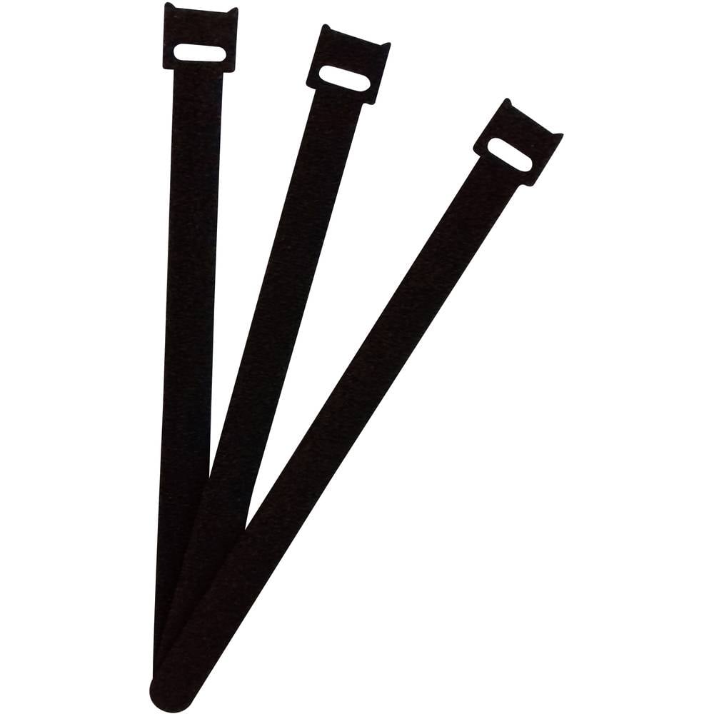 FASTECH Klittenband kabelbinder Om te bundelen Haak- en lusdeel (l x b) 200 mm x 13 mm Zwart 100 stuk(s)