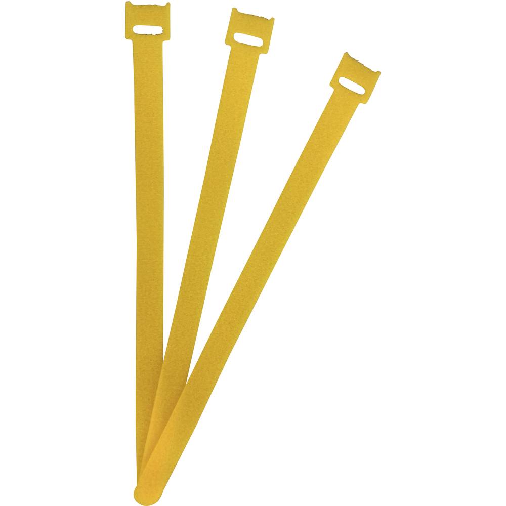 FASTECH Klittenband kabelbinder Om te bundelen Haak- en lusdeel (l x b) 250 mm x 13 mm Geel 100 stuk(s)