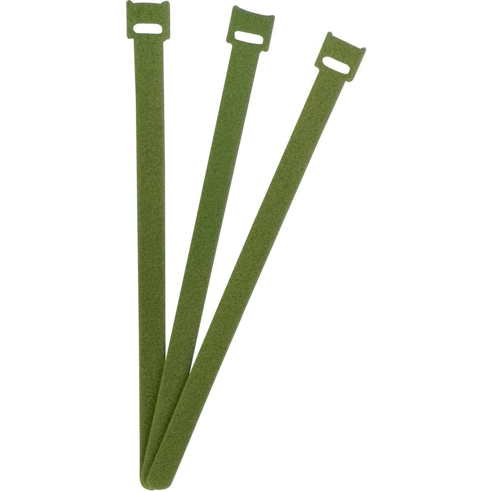 FASTECH Klittenband kabelbinder Om te bundelen Haak- en lusdeel (l x b) 250 mm x 13 mm Groen 100 stuk(s)
