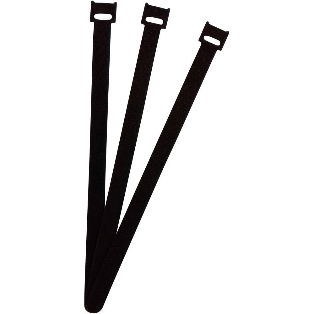 FASTECH Klittenband kabelbinder Om te bundelen Haak- en lusdeel (l x b) 250 mm x 13 mm Zwart 100 stuk(s)