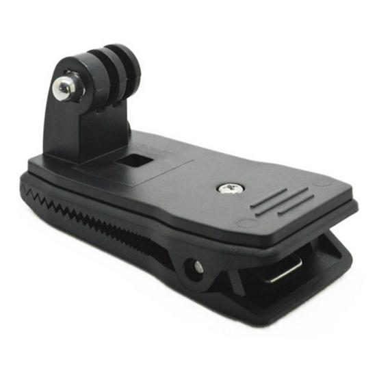 Tuohaichuan Actiecamerahouder Rugzakclip 360 graden rotatie Stevige grip Stabiele ondersteuning Veelzijdige actiecameraclip voor GoPro Hero4/3+/3/2 voor Mountain Dog zwart