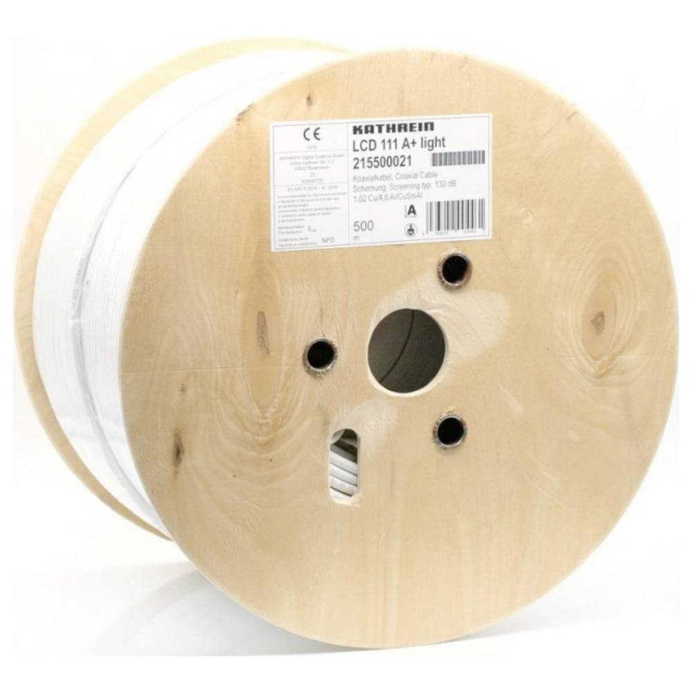 Kathrein 215500021 Coaxkabel Buitendiameter: 6.8 mm 75 Ω Wit per meter
