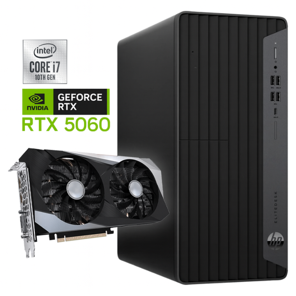 HP EliteDesk 800 G6 Tower - Intel Core i7-10e Generatie - 16GB RAM - 1TB SSD - Nvidia RTX 5060 - Win11 - Game PC