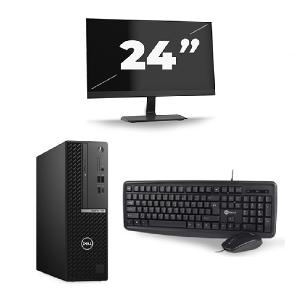 Dell OptiPlex 7080 USFF - Intel Core i3-10e Generatie - 16GB RAM - 256GB SSD - Windows 11 + 1x 24 inch Monitor