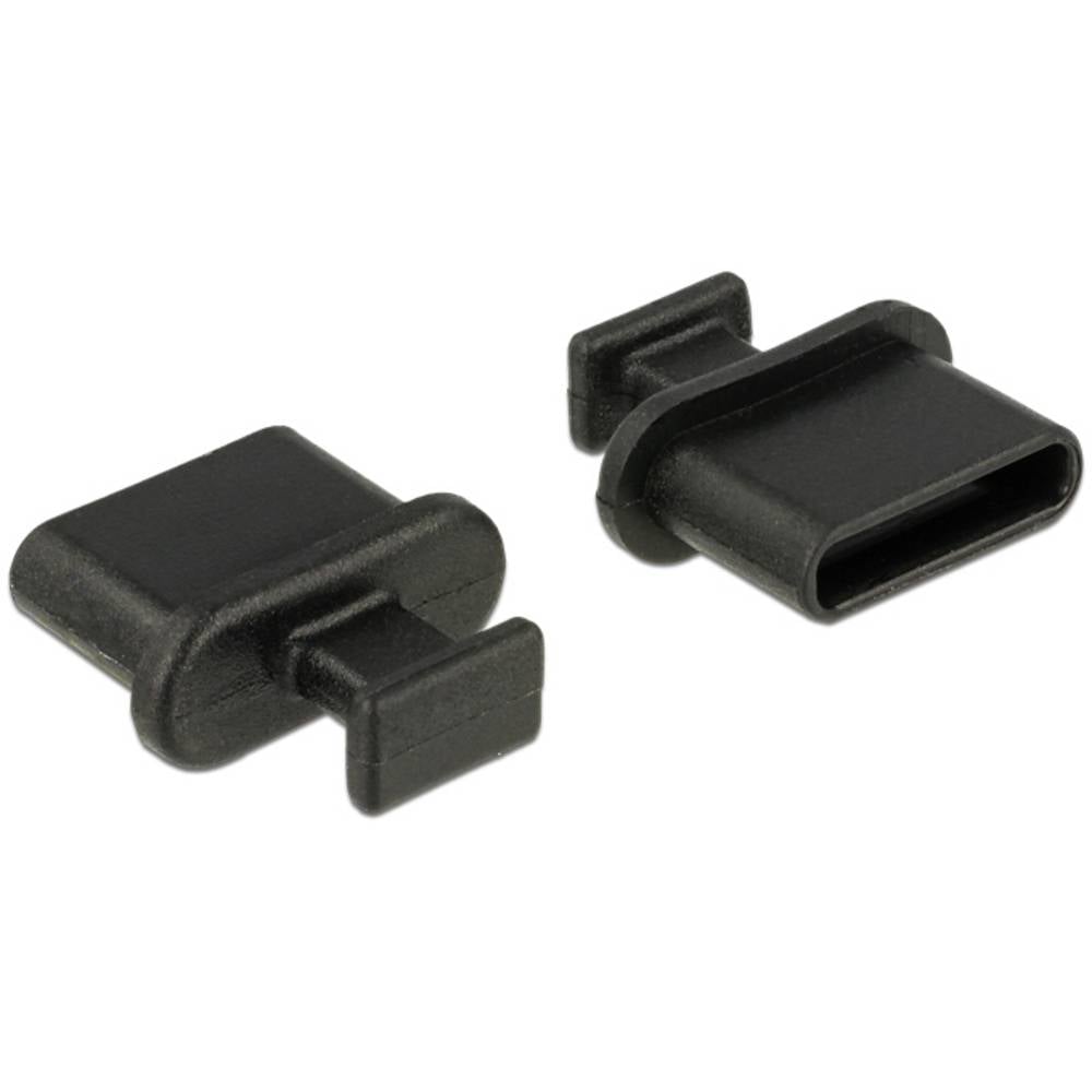 Delock 64013 64013  64013 stekkerzekering USB type C zwart 10 stuks 1 stuk(s)