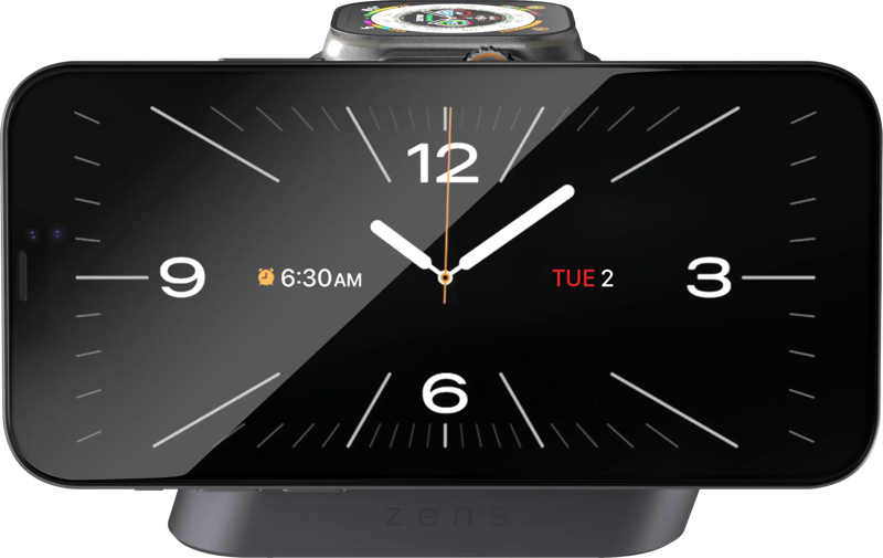 Zens MagSafe en Qi2 Draadloze Oplader 15W met Standaard en Watch Stand