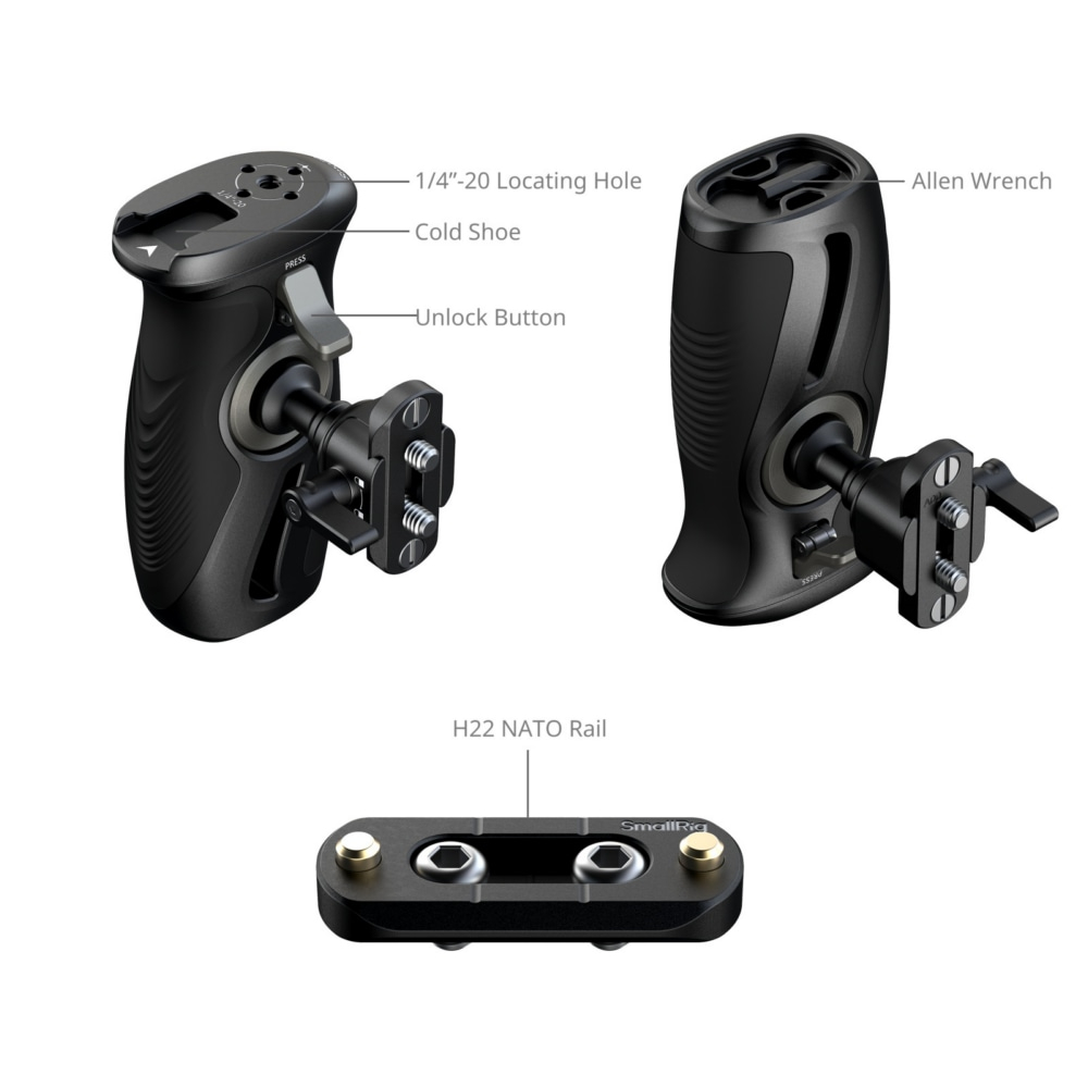 SmallRig 5160 Rotating Side Handle With Nato Clamp