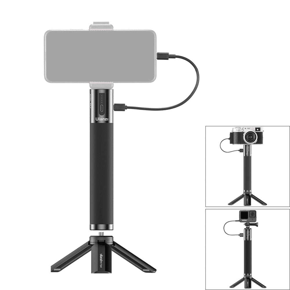 Ulanzi BG-3 powerbank grip 10.000 mAh met statief