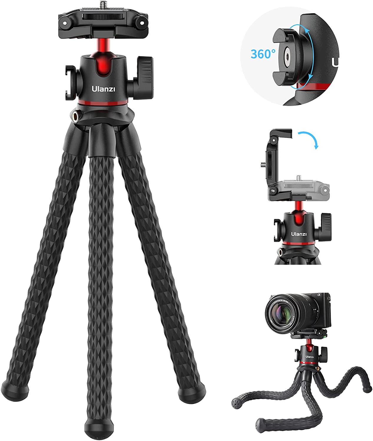 Ulanzi MT-33 flexibel statief XL met cold shoe-mount