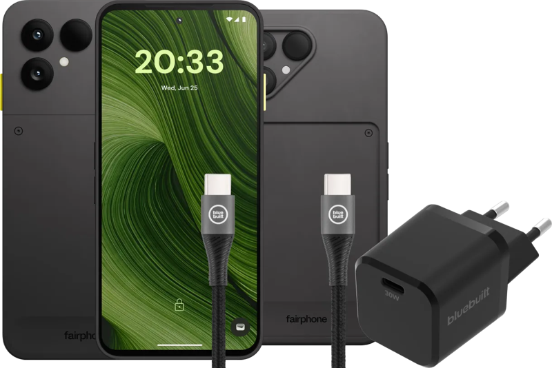 Fairphone 6 256GB Zwart 5G + Compleet Accessoirepakket