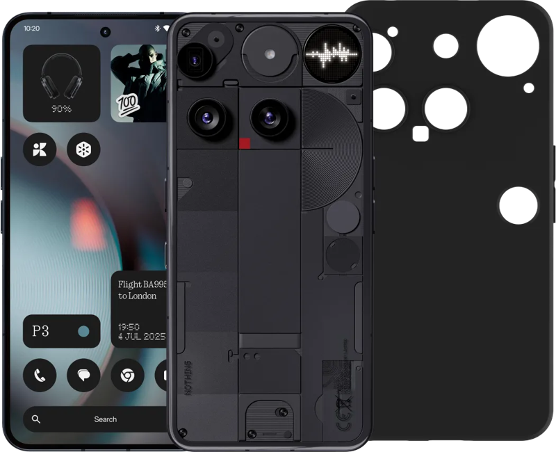 Nothing Tech Nothing Phone (3) 256GB Zwart 5G + Just in Case Back Cover Zwart
